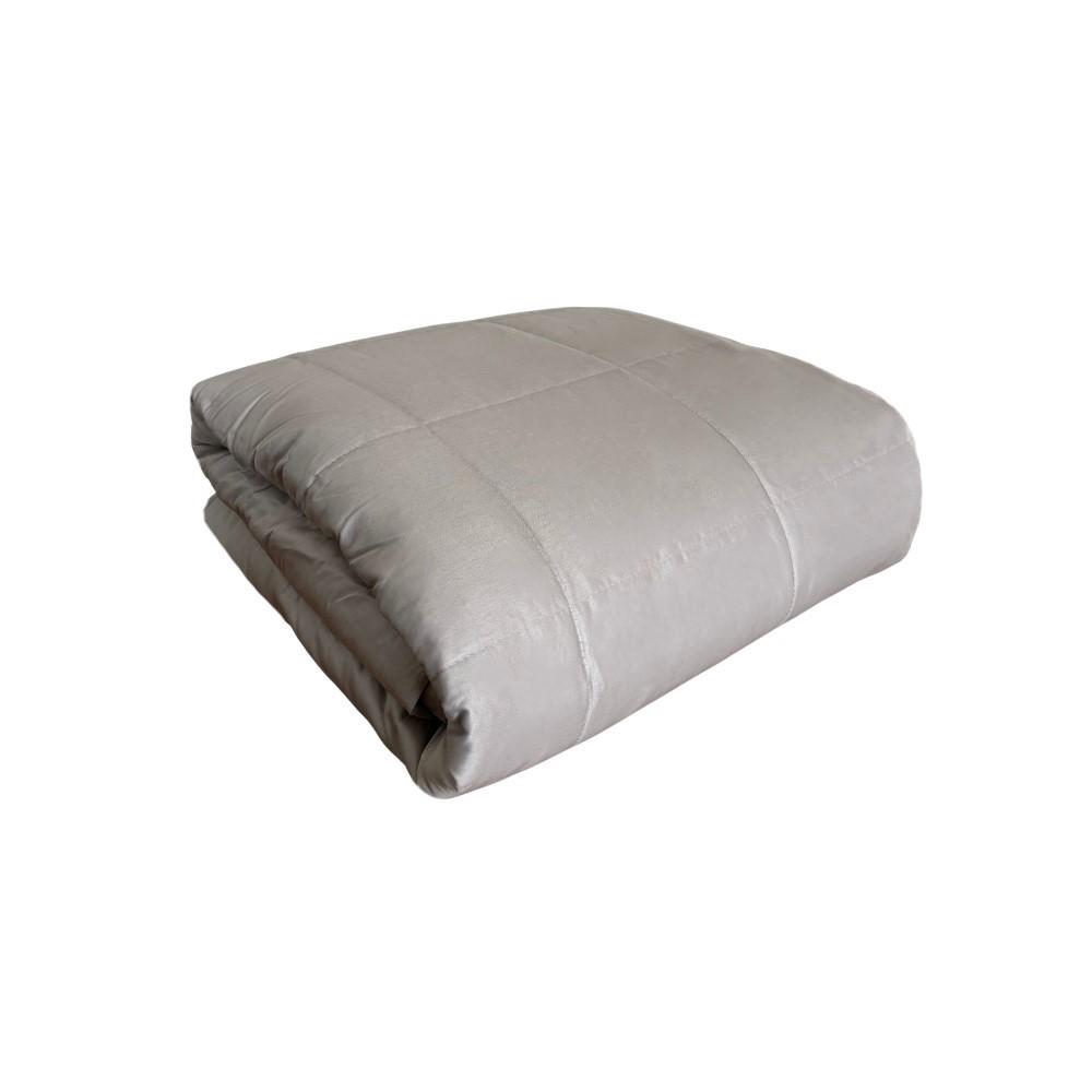 Colcha Cobreleito Mini Cama 300 Fios 100% Algodão Cinza Arrumadinho Enxovais