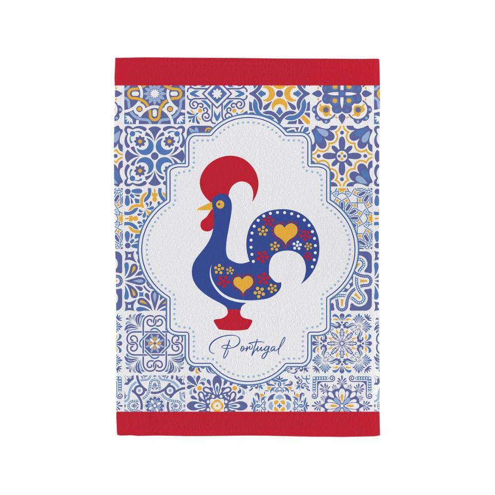 Pano De Copa Felpudo Fiori Portugal Galo Vermelho Teka
