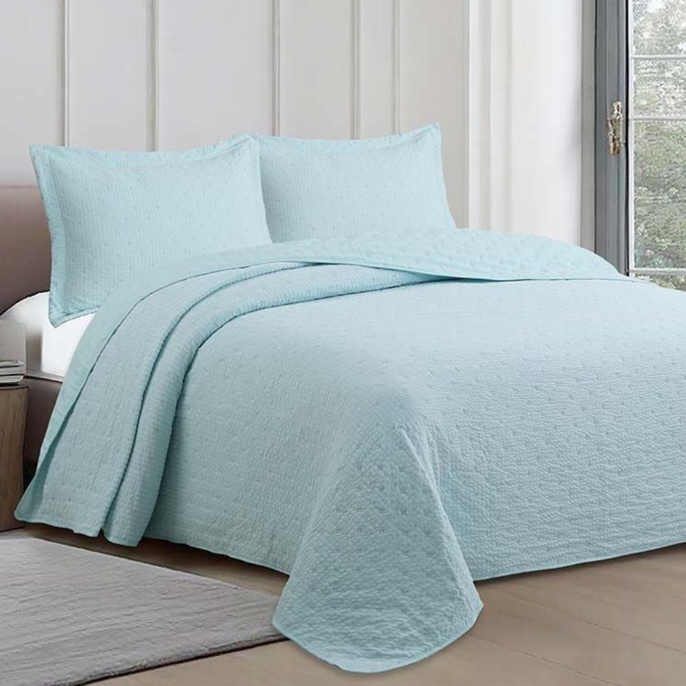 Kit Colcha 2 Peças Pliê Solteiro 1,60x2,40m Azul Camesa