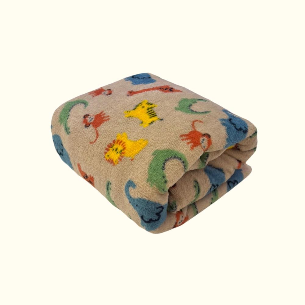 Lençol com Elástico Solteiro Plush Microfibra Fleece Infantil Bichinhos Arrumadinho Enxovais