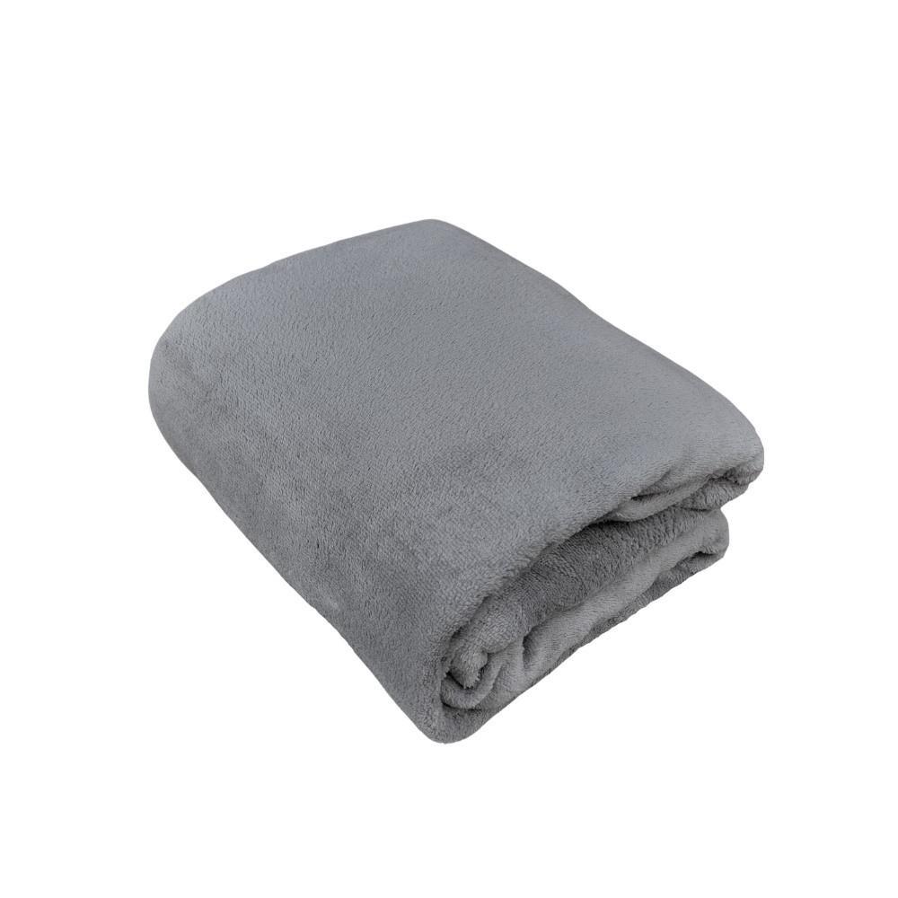 Lençol com Elástico Mini Berço Plush Microfibra Fleece Cinza Arrumadinho Enxovais