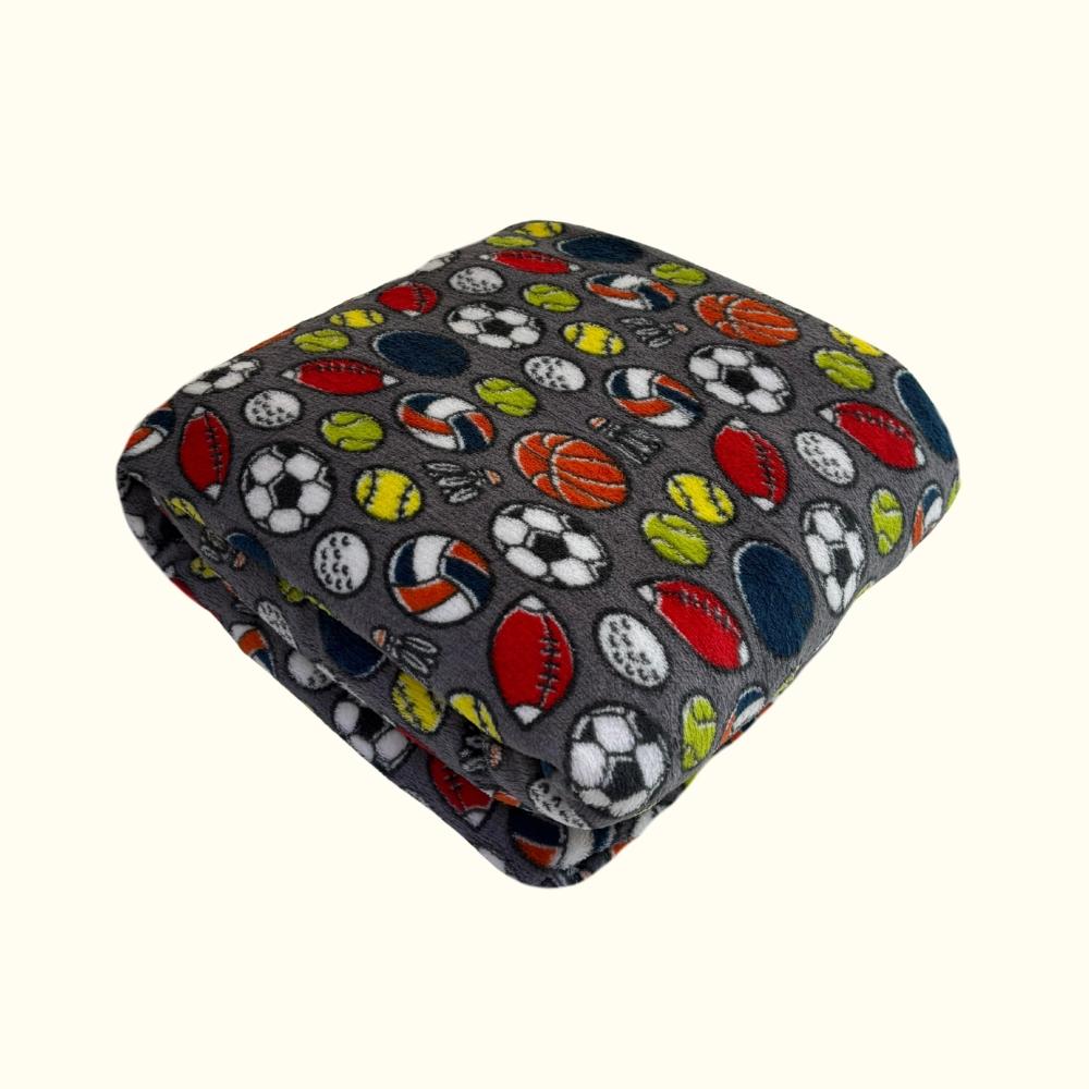 Lençol com Elástico Solteiro 78cm Cama Auxiliar Plush Microfibra Fleece Infantil Esportes Arrumadinho Enxovais