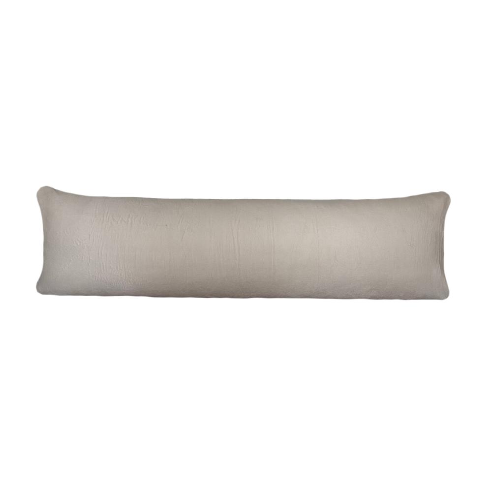 Fronha Para Travesseiro de Corpo 40x130cm Plush Microfibra Fleece Off White Arrumadinho Enxovais