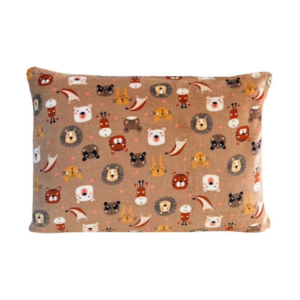 Fronha Avulsa Kids 40x60cm Plush Microfibra Fleece Infantil Safari Arrumadinho Enxovais