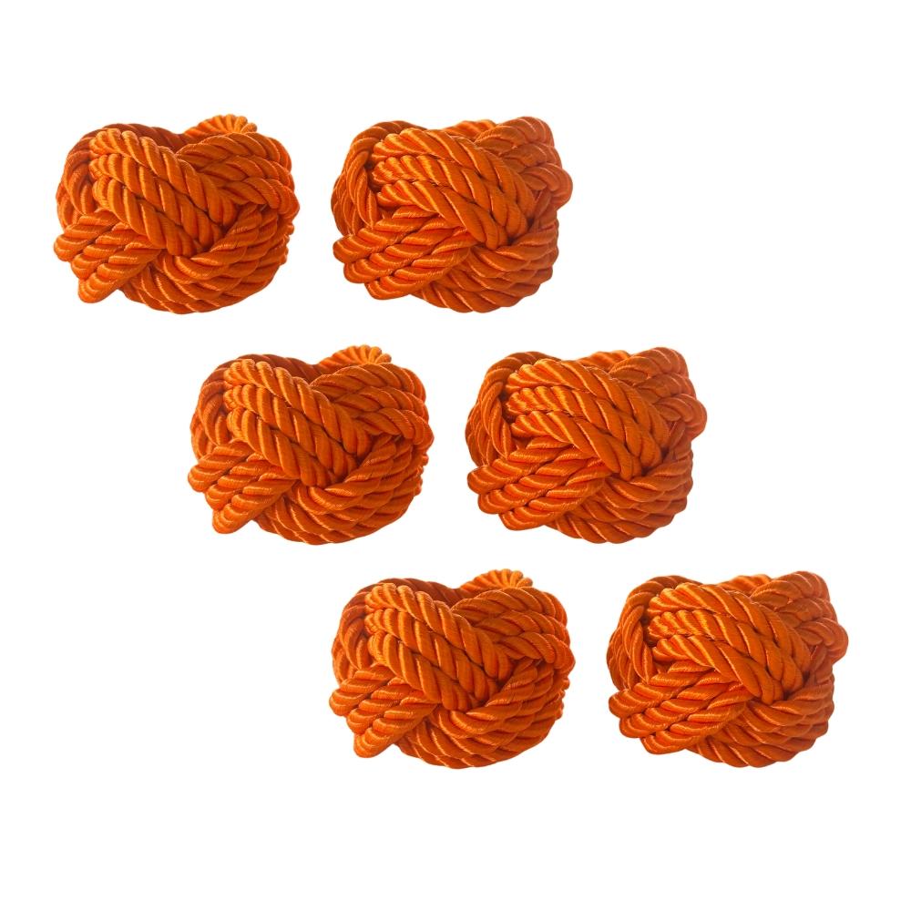 Kit 06 Porta-Guardanapos Cordão de São Francisco Laranja Arrumadinho