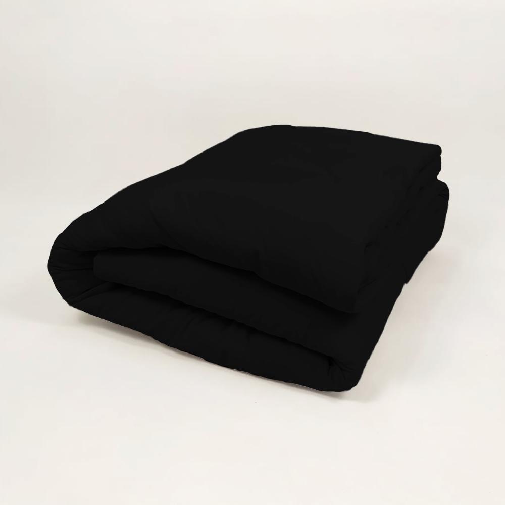 Edredom Solteiro King 1,80x2,40m Malha 100% Algodão Preto Arrumadinho Enxovais