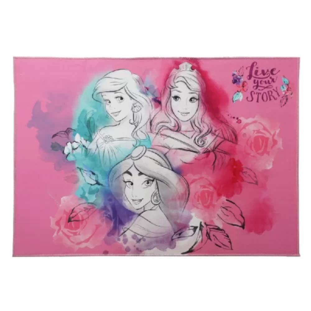 Tapete Joy Disney Princesas Aquarela 70x100 cm Jolitex