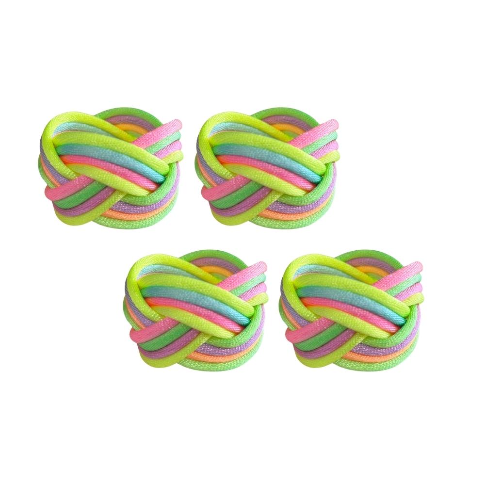 Kit 04 Porta-Guardanapos Cordão Rabo de Rato Colorido Candy Colors Neon Arrumadinho