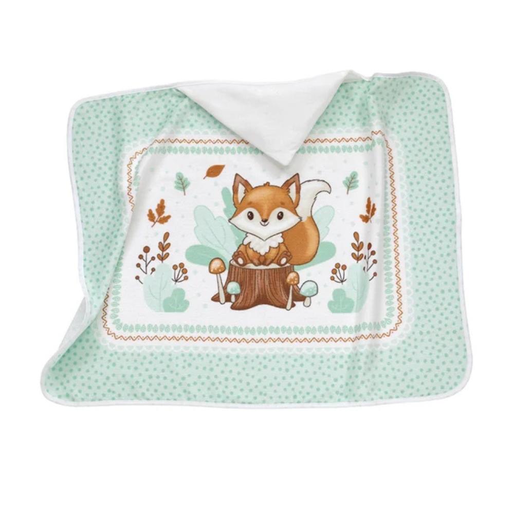 Toalha de Banho Infantil Bebê com Capuz Raposa Baby 90x70cm Dohler