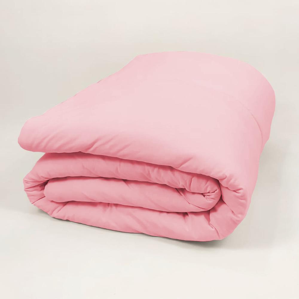 Edredom Solteiro Viúva 2,00x2,40m Malha 100% Algodão Rosa Arrumadinho Enxovais