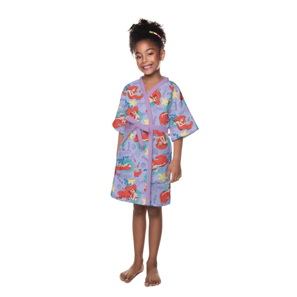 Roupão Aveludado Infantil Quimono Ariel Tamanho G (8 a 10 anos) Lepper