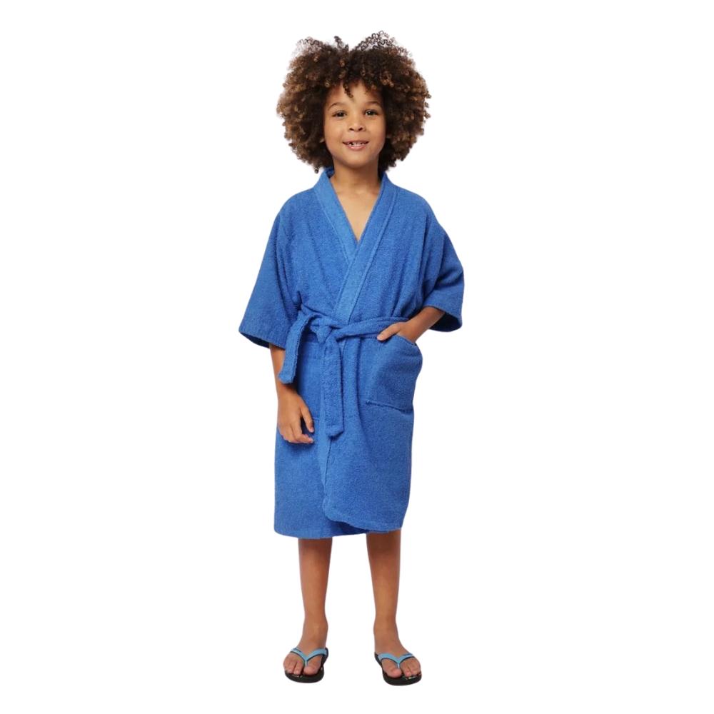 Roupão Felpudo Infantil Tamanho 12 Sofisticata Kids Azul Atlântica