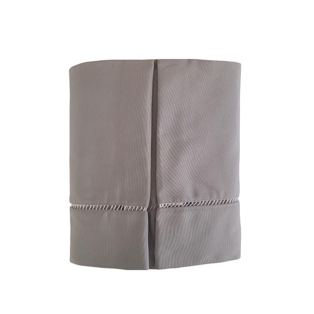 Saia Para Box Queen 158x198x32cm Cinza Ponto Palito Arrumadinho Enxovais