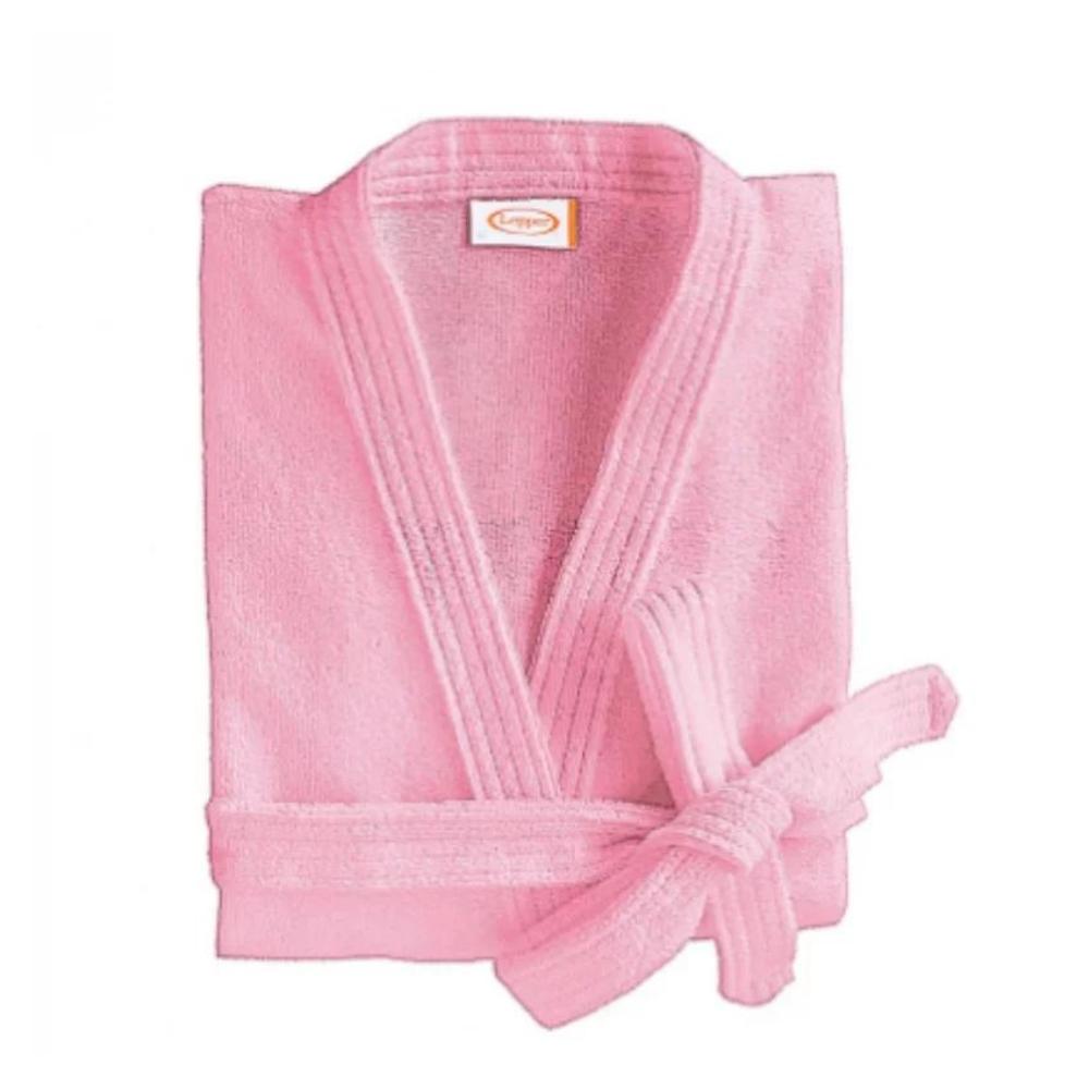 Roupão Quimono Adulto Aveludado Santorini Rosa Tamanho GG Lepper