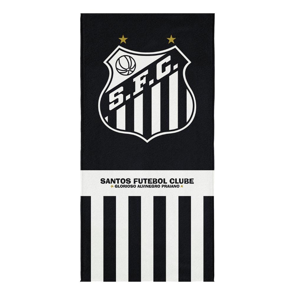 Toalha de Banho Praia Aveludada Futebol Santos Lepper