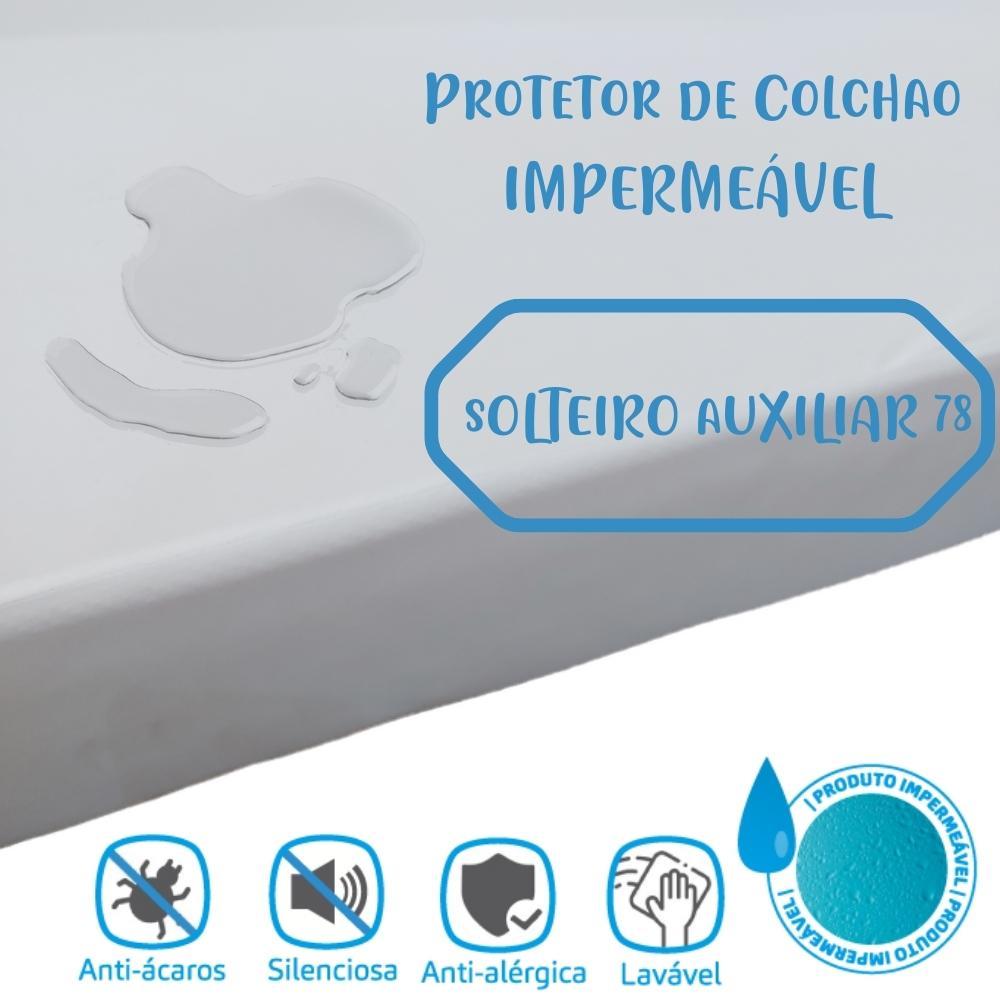 Protetor de Colchão Impermeável Cama Auxiliar Solteiro 78x188cm Arrumadinho Enxovais