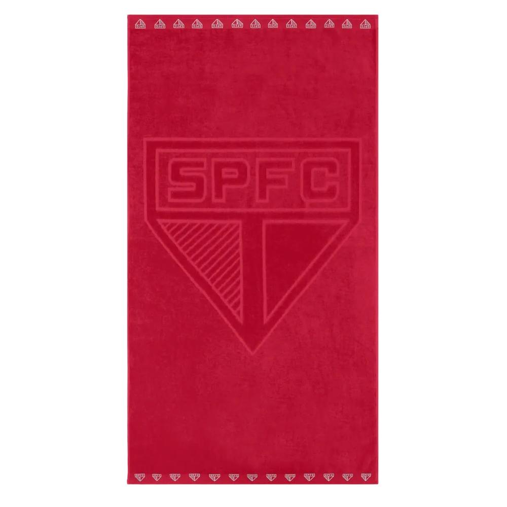 Toalha de Banho e Praia São Paulo Veludo 100% Algodão Barra Bordada Buettner