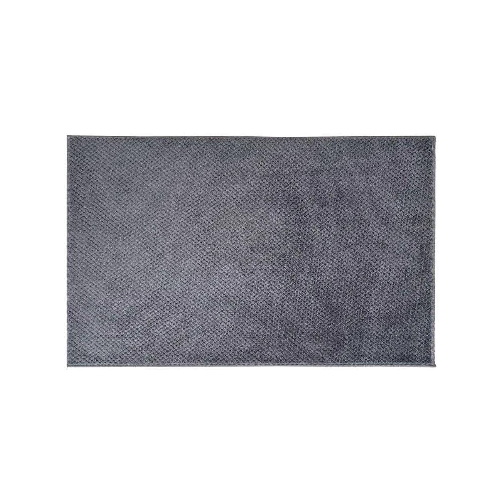 Tapete Para Quarto Banheiro Spots 40x60cm Cinza Escuro Jolitex