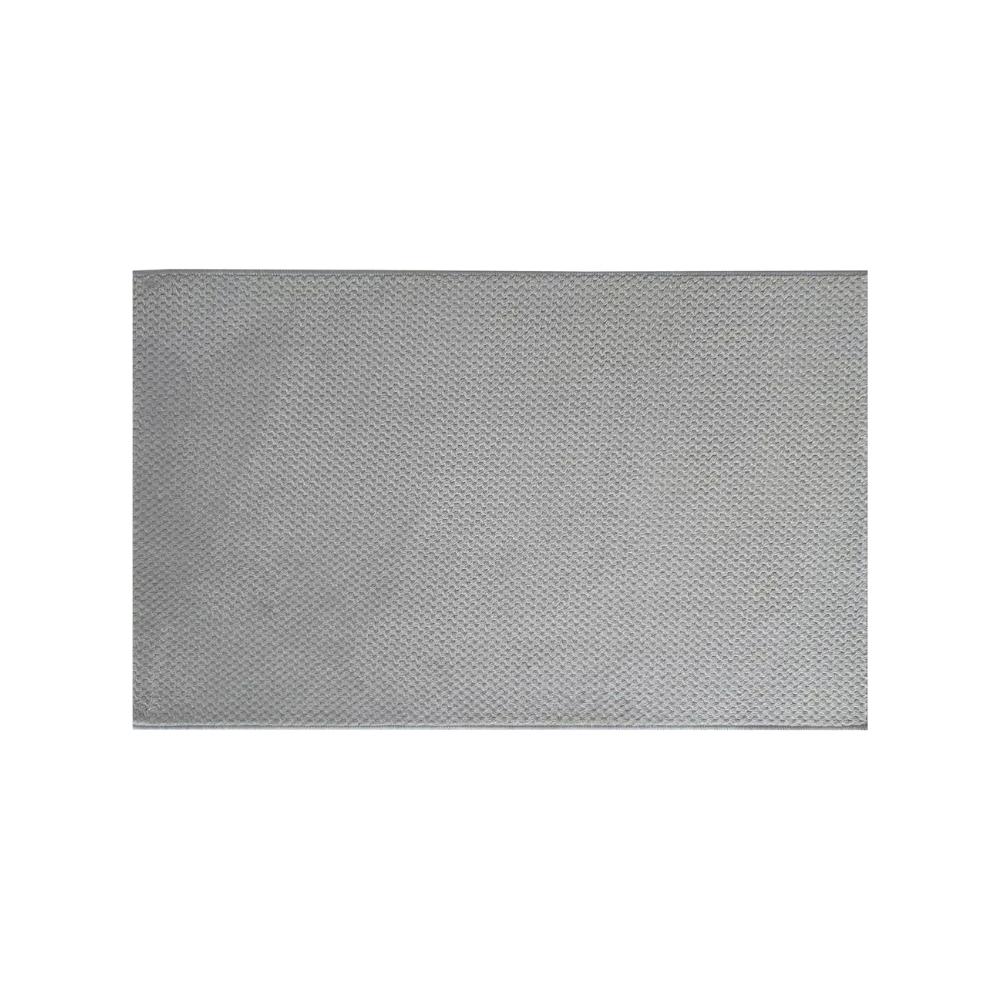 Tapete Para Quarto Banheiro Spots 40x60cm Prata Jolitex