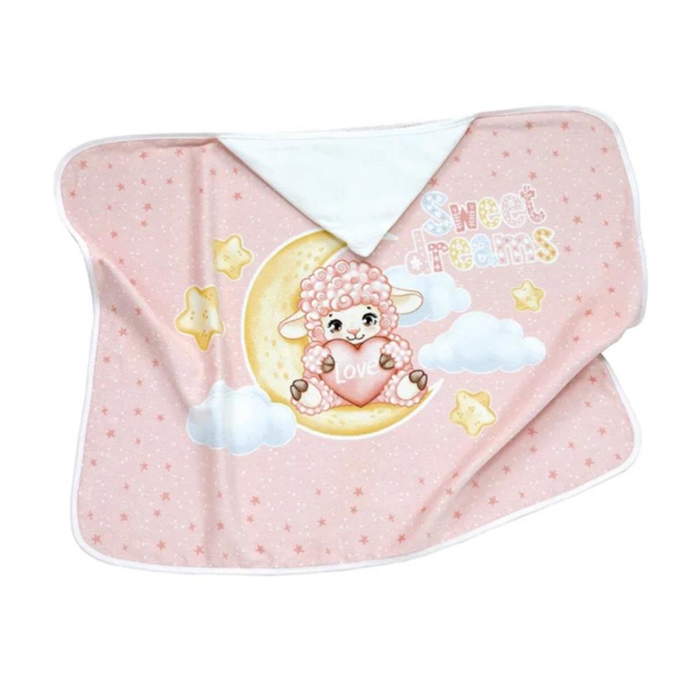 Toalha de Banho Infantil Bebê com Capuz Sweet Dreams 90x70cm Dohler