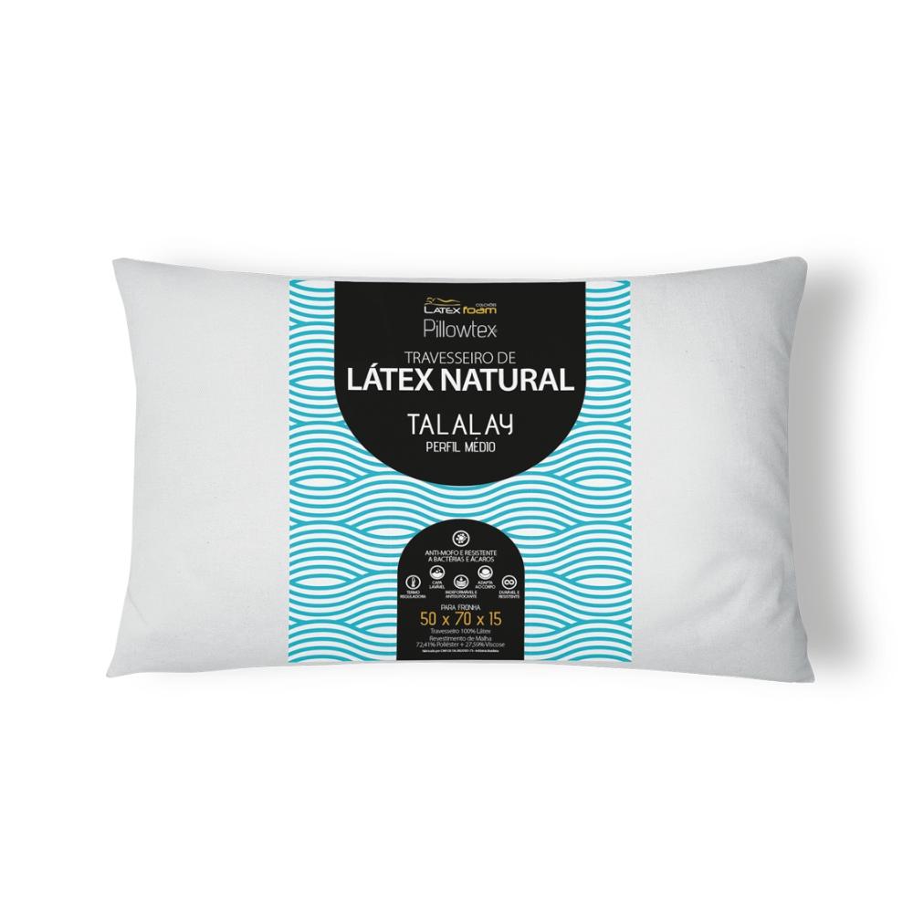 Travesseiro Látex Natural Talalay Perfil Médio 15 cm Latex Foam