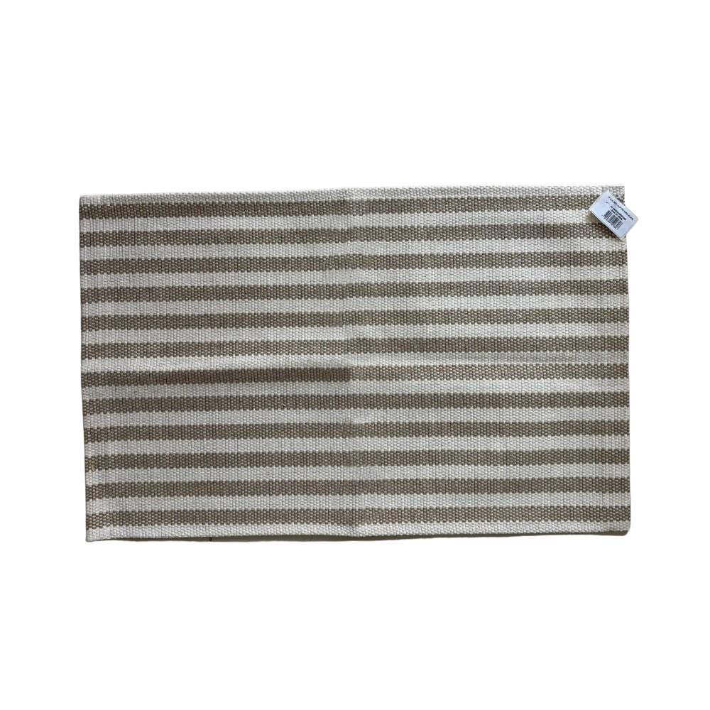 Tapete 45x65cm Algodão Antiderrapante Cloe Bege Anatex