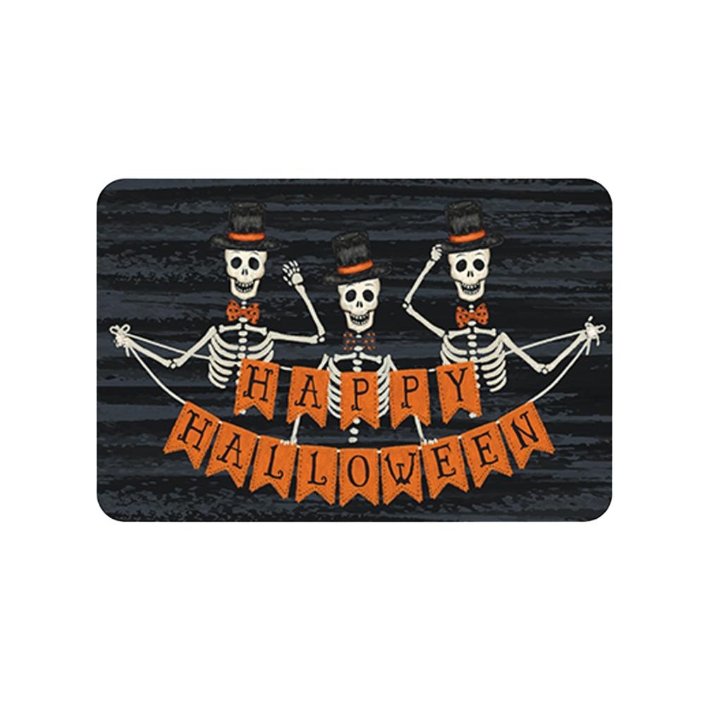 Tapete Entrada Halloween 40x60cm Caveiras Desenho 04 Niazitex