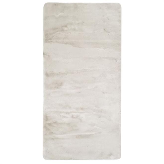 Tapete Pelúcia Bangor 45x75 cm Marfim Niazitex
