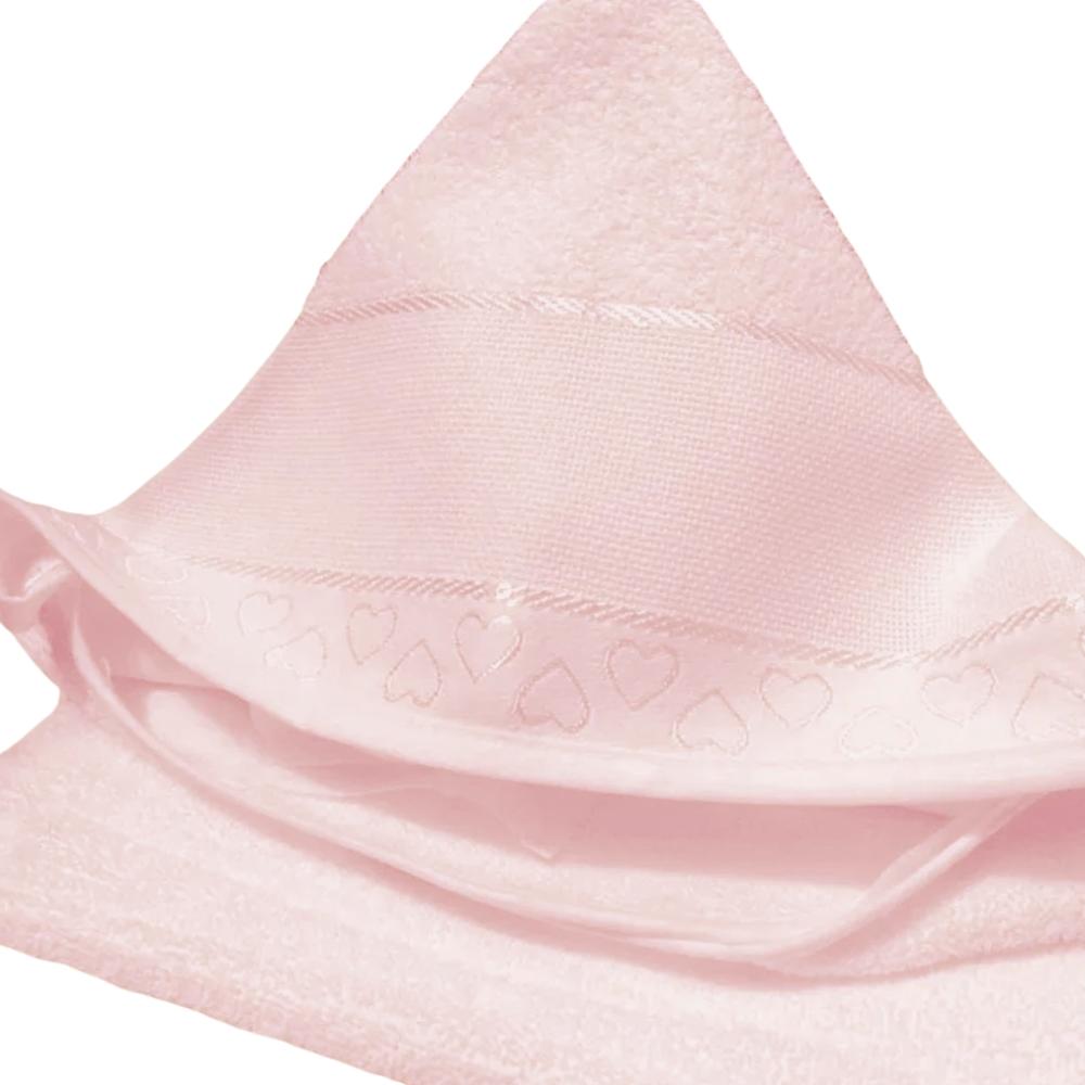 Toalha de Banho com Capuz e Fralda Para Bordar Baby Love Rosa Döhler