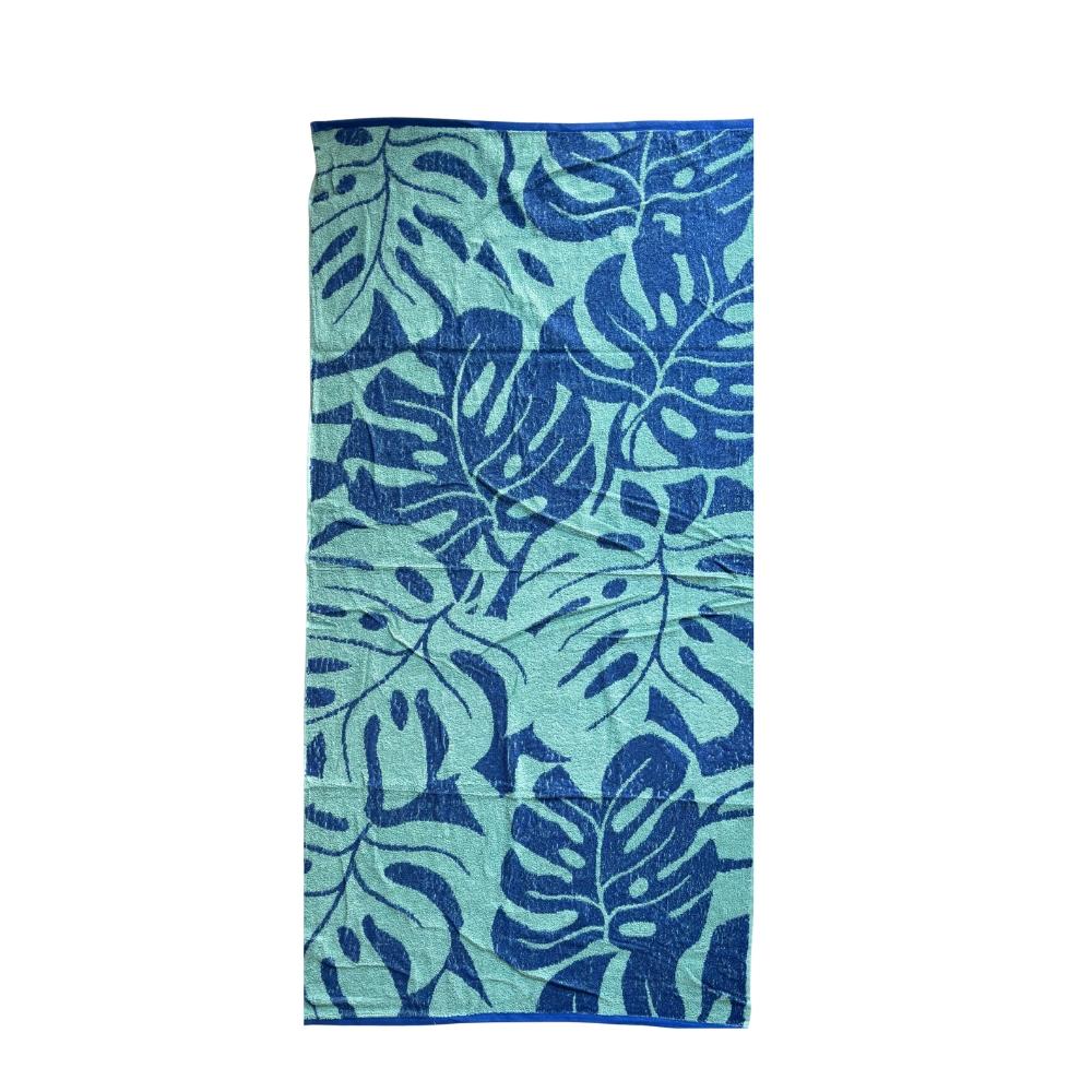 Toalha Banhão Praia Felpuda 80x160cm Sunset Folhas Camesa