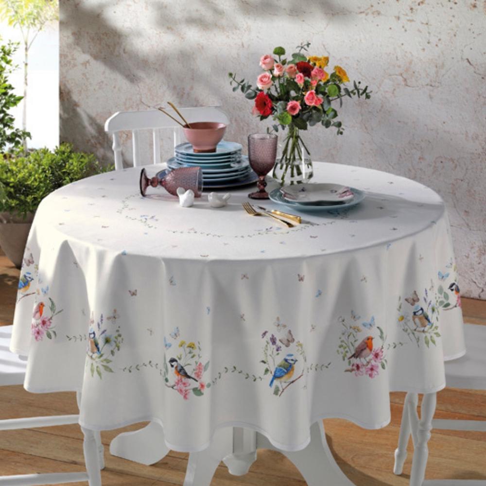 Toalha De Mesa Redonda 8 Lugares 1,80m Clean Renova Jardim Döhler