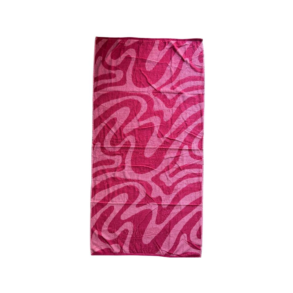 Toalha Banhão Praia Felpuda 80x160cm Sunset Pink Rosa Camesa