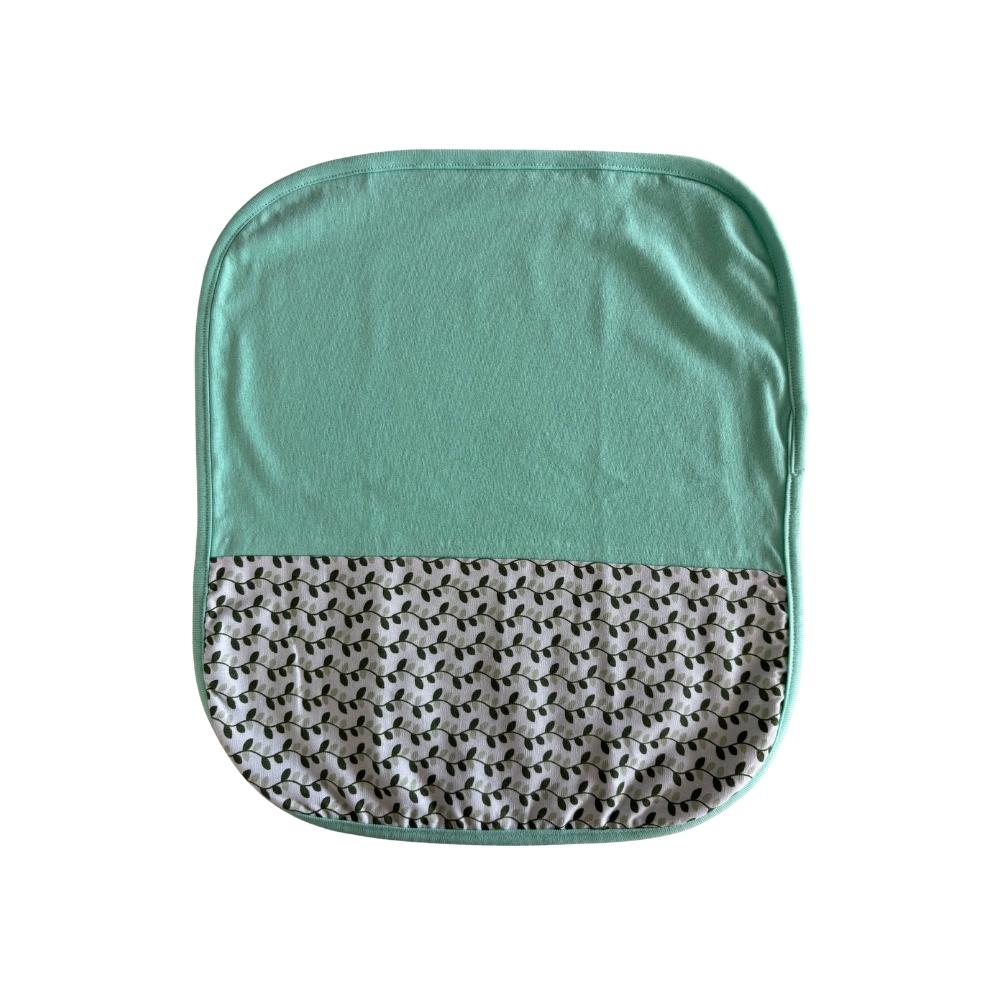 Toalha de Boca em Malha Dupla Com Viés 30x32cm Verde Ramos Arrumadinho Enxovais