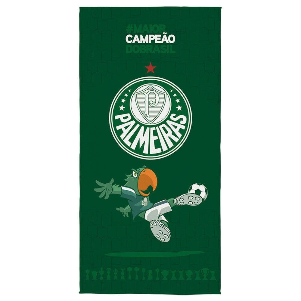 Toalha de Banho Praia Aveludada Futebol Palmeiras Lepper