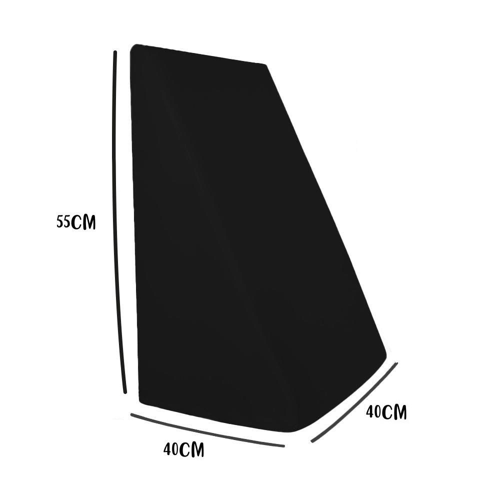 Capa Para Triângulo Suave Encosto 55x40x40cm 100% Algodão Preta Arrumadinho Enxovais