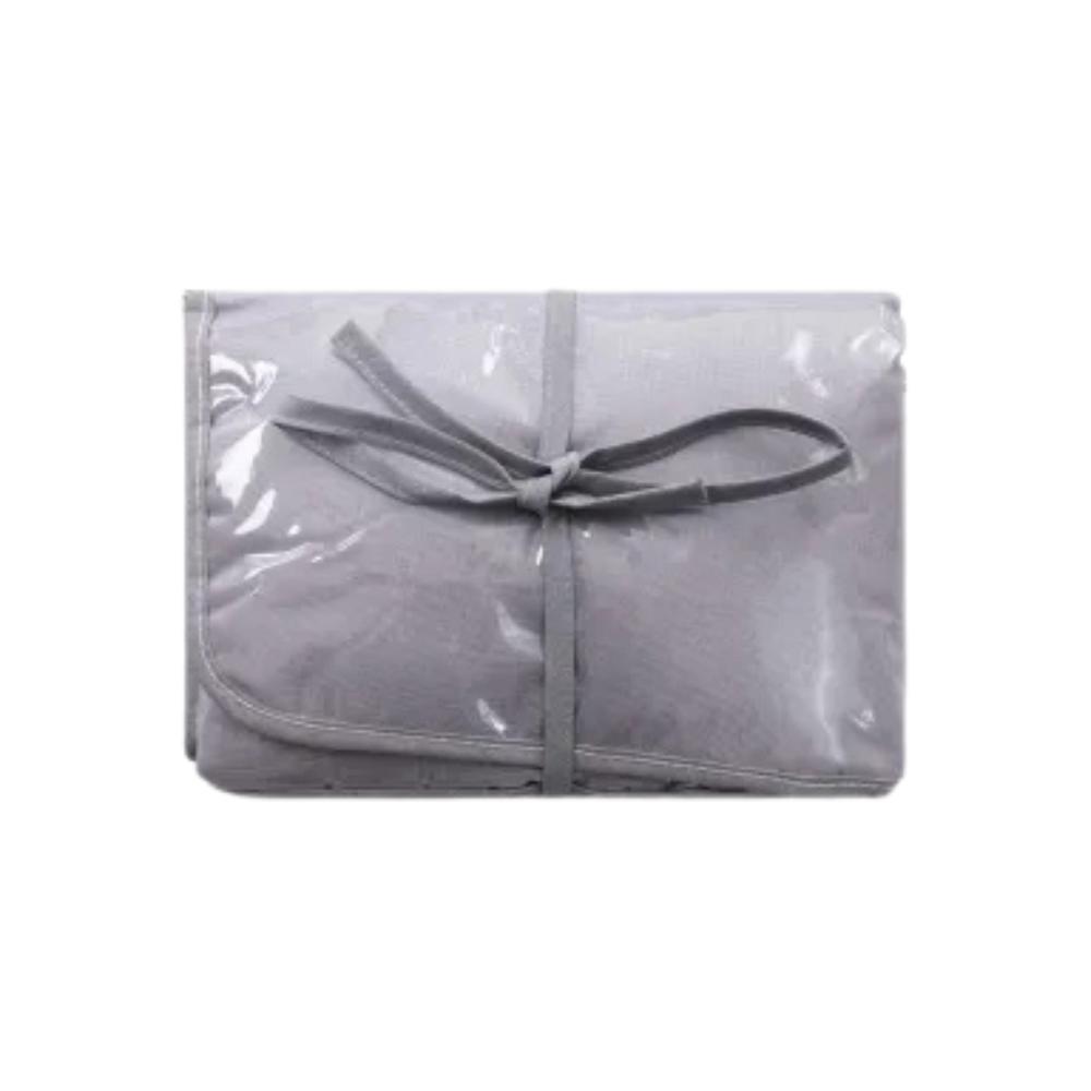 Trocador de Fraldas Portátil Bebê Bublim Forro Impermeável Cinza 65x43cm Incomfral