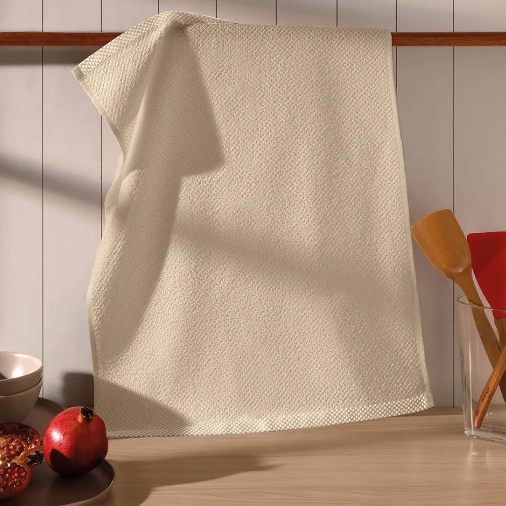 Pano de Prato Copa Felpudo Uni Liso Bege Dohler