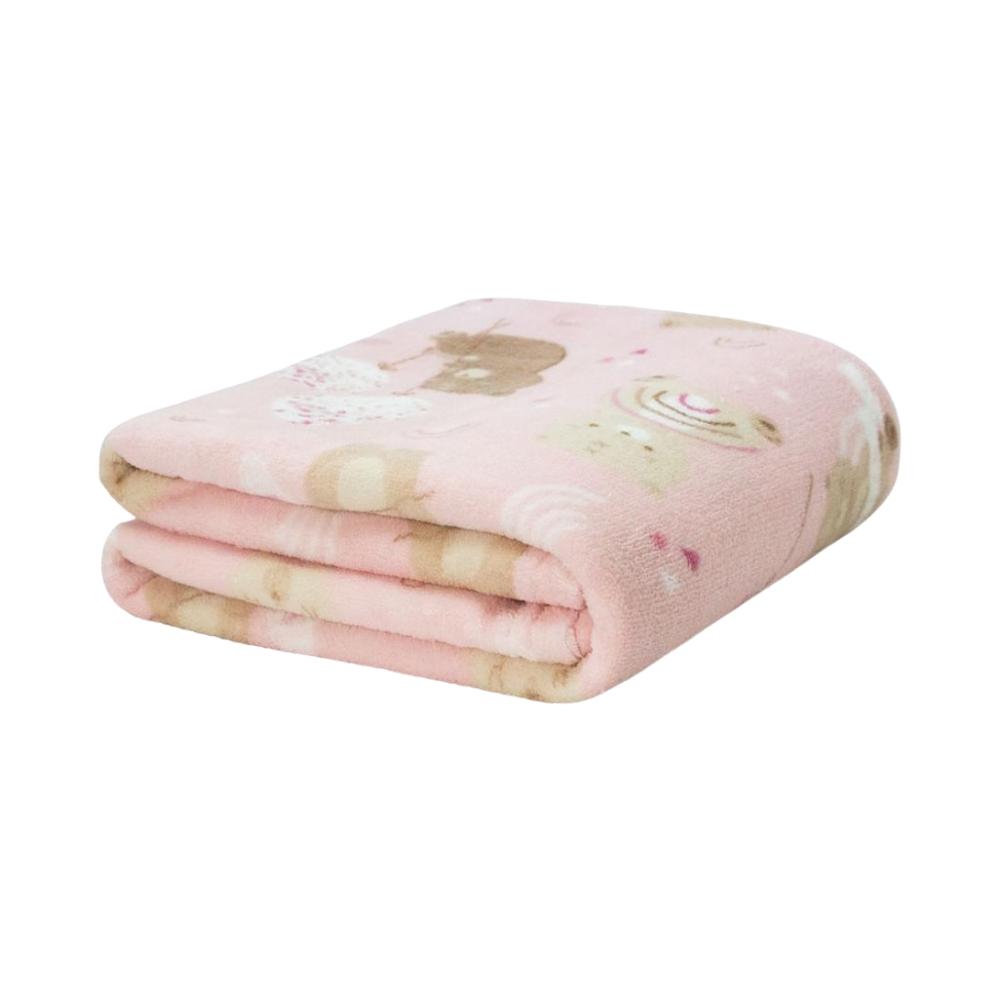 Cobertor para Bebê Manta Microfibra 80x110cm Baby Urso Confetti Rosa Camesa