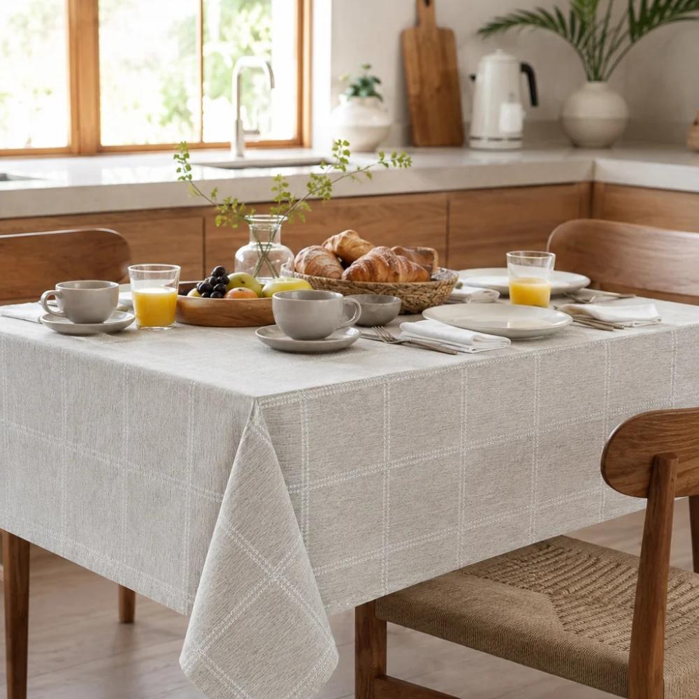 Toalha de Mesa Retangular 6 Lugares 1,60 x 2,20 m Linhares Yasmin Dohler